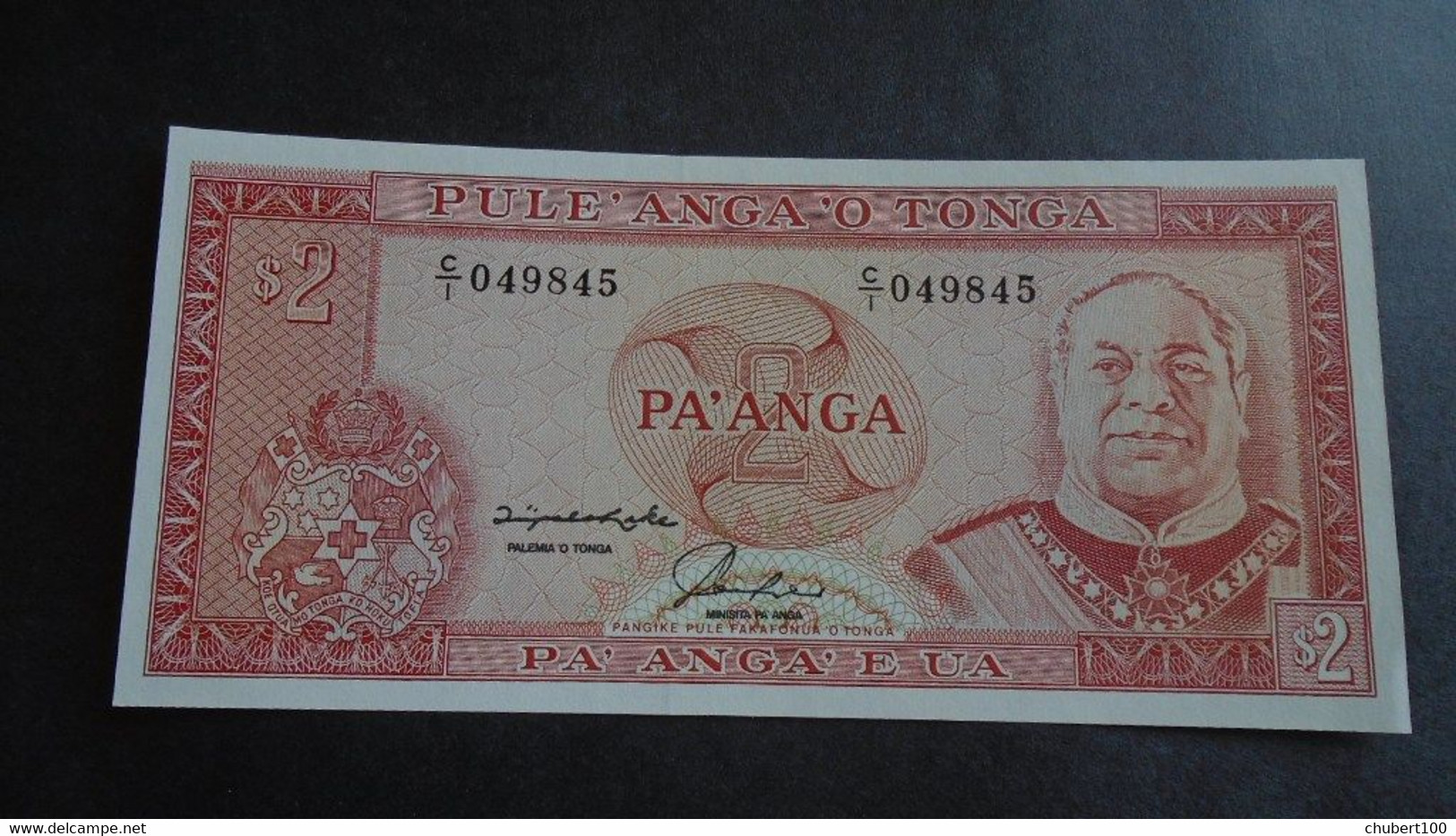 TONGA , P 26  , 2  Pa'anga , ND 1992-1995  ,  AU + UNC  Neuf  , 2 Notes - Tonga