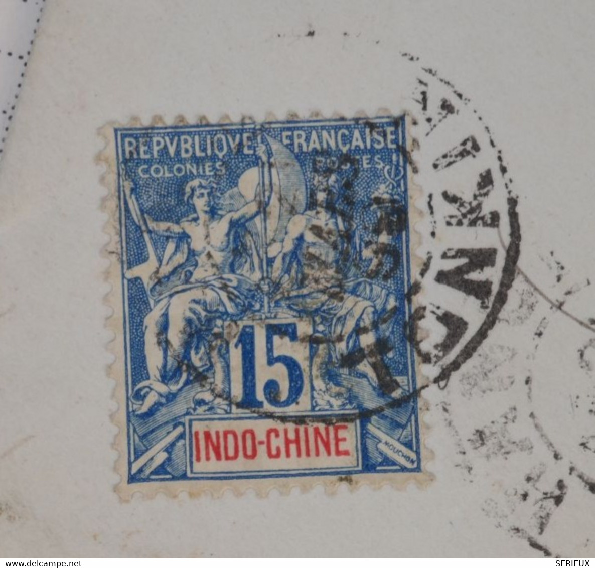BA7  INDOCHINE   BELLE LETTRE  1898  TONKIN A SAIGON+TYPE SAGE + AFFRANCH.INTERESSANT - Covers & Documents