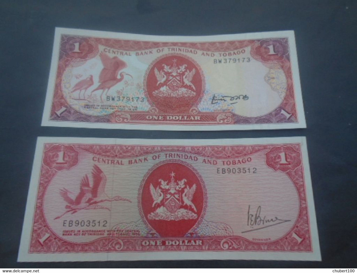 TRINIDAD , P 30a  + 36a  , 1 Dollar , L 1964 (1977) + 1979 ,  UNC  Neuf - Trinité & Tobago