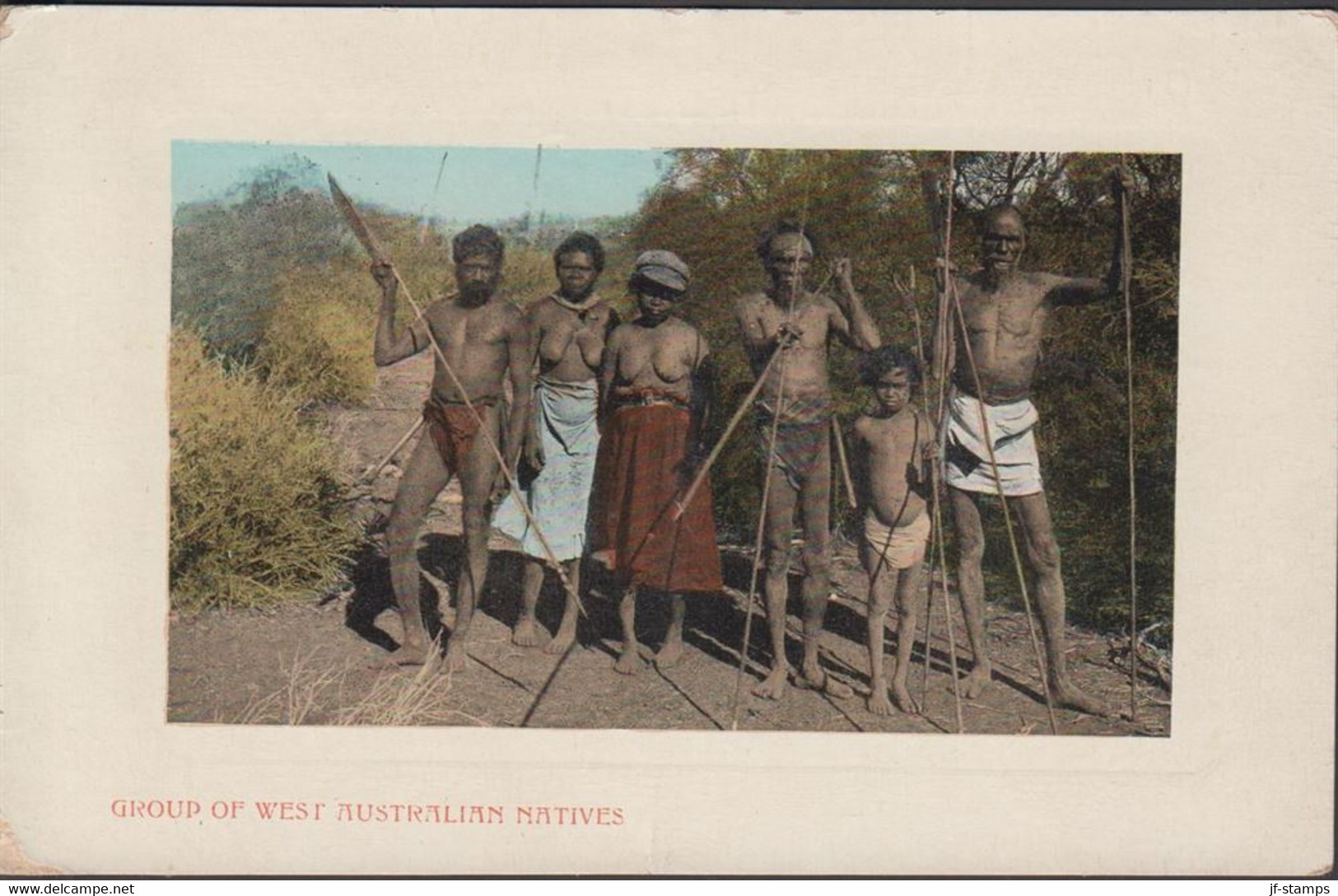 1910. Western Australia. POST CARD With Picture: GROUP OF WEST AUSTRALIAN NATIVES.   - JF431648 - Cartas & Documentos