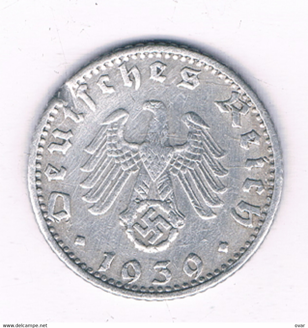 50 PFENNIG 1939 D  DUITSLAND /15597/ - 50 Reichspfennig