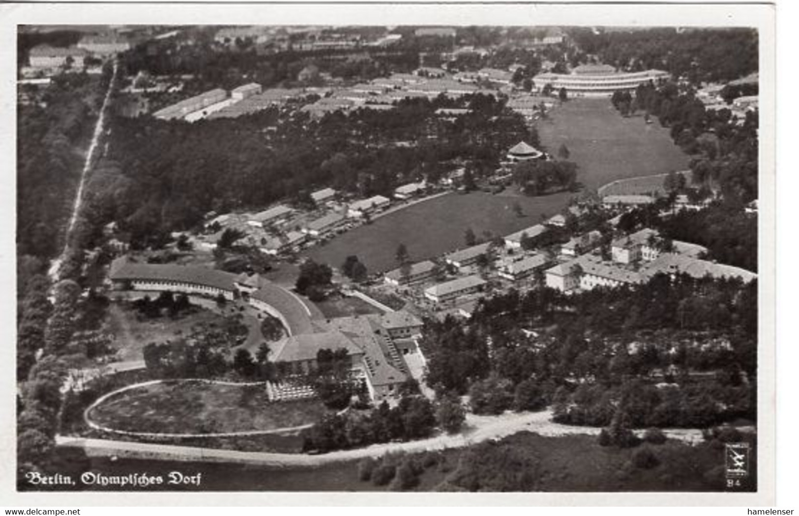 53829 - Deutsches Reich - 1936 - 6Pfg Hindenburg EF A AnsKte BERLIN - OLYMPISCHE SPIELE ... -> Baden-Baden - Estate 1936: Berlino