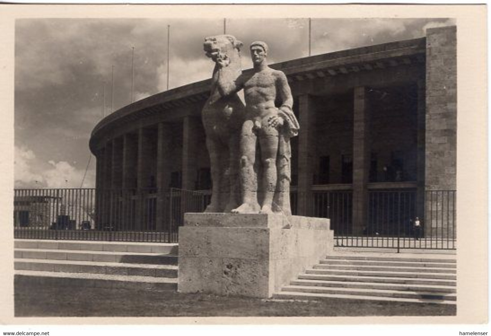 53842 - Deutsches Reich - 1936 - AnsKte "Reichssportfeld Rossefuehrer Am Marathontor", Ungebraucht - Olympische Spelen