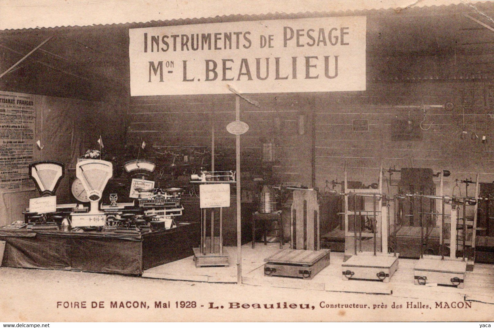 Foire  De Macon  1928  Instrument De Pesage L Beaulieu - Fairs