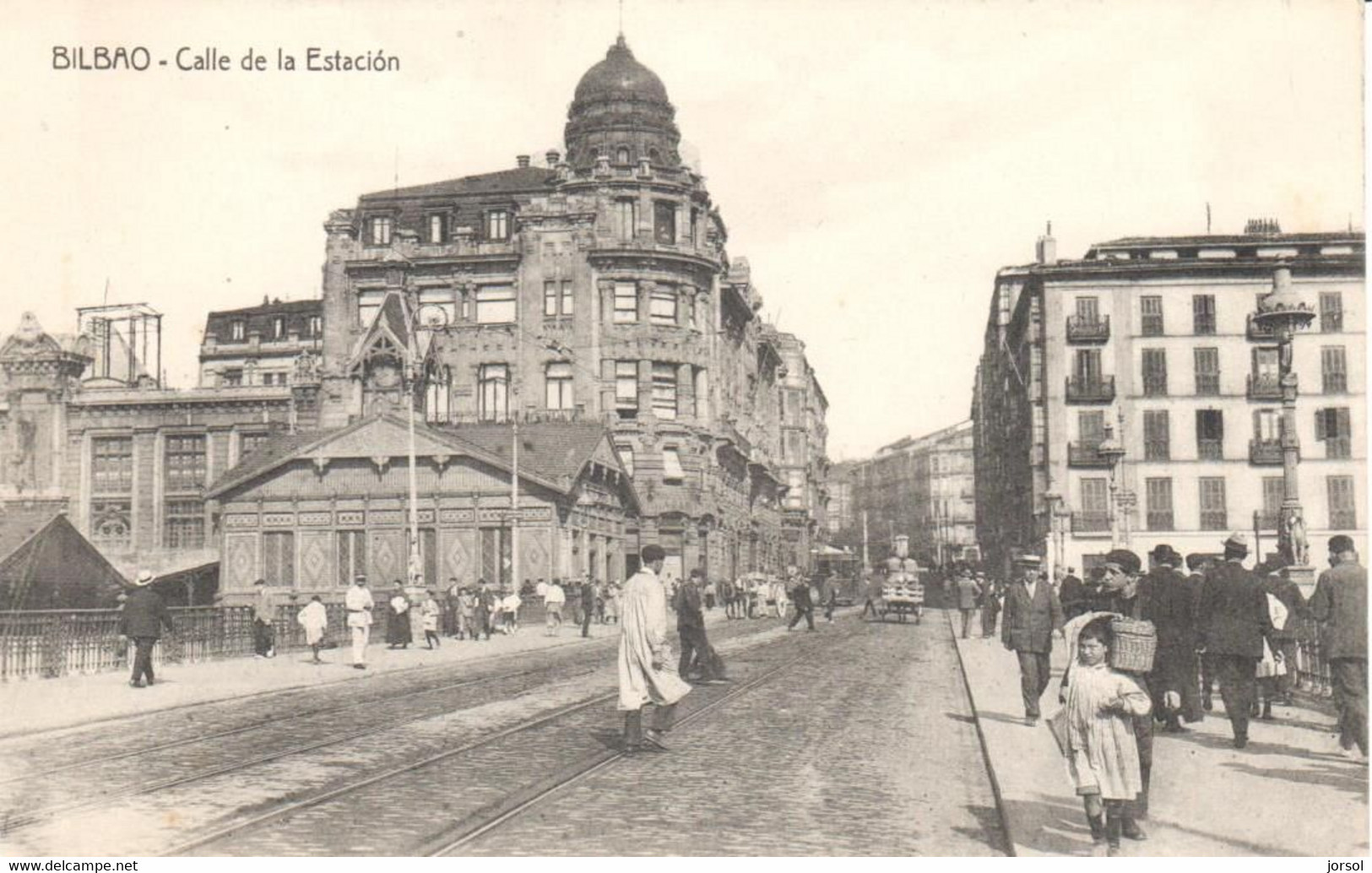 POSTAL    BILBAO  -PAIS VASCO  -CALLE DE LA ESTACION - Vizcaya (Bilbao)