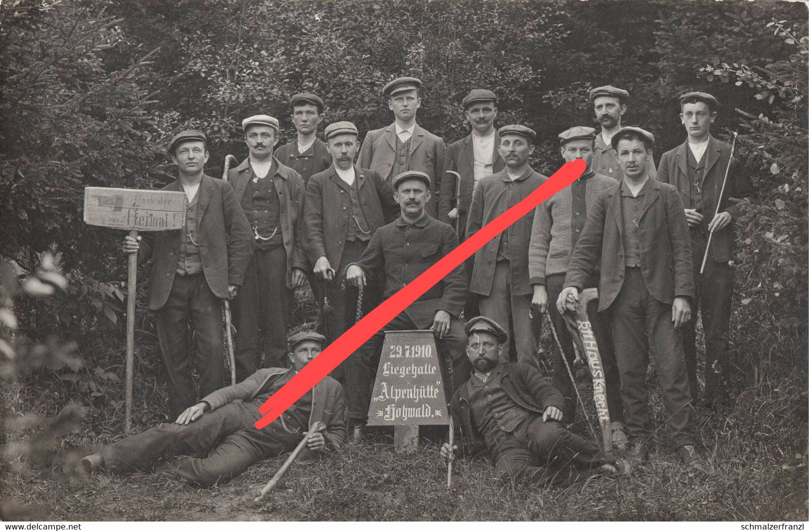 Foto AK Hohwald Liegehalle Alpenhütte Neustadt Neukirch Valtenberg Sebnitz Schandau Wilthen Sohland Lobendau Hilgersdorf - Neustadt