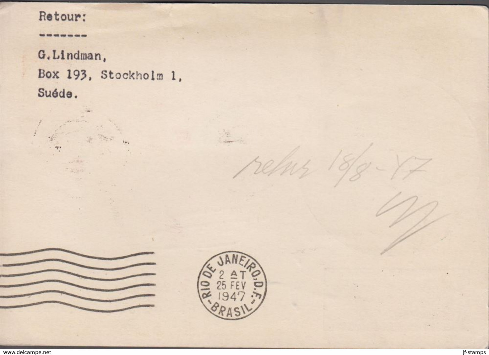 1947. NORGE. 2 Ex 5 ØRE SLEIPNER + 10+10 + Pair 20+10 ØRE RED CROSS On Postcard Första Tur /... (Michel 276+) - JF523502 - Lettres & Documents