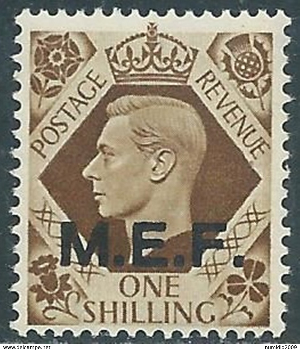 1943-47 OCCUPAZIONE BRITANNICA MEF 1 S MNH ** - RF37-3 - Occ. Britanique MEF