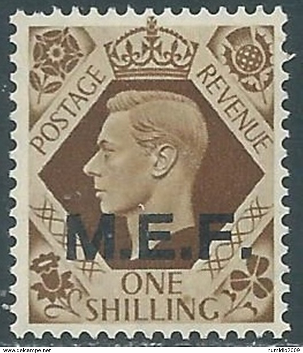 1943-47 OCCUPAZIONE BRITANNICA MEF 1 S MNH ** - RF37-6 - Britse Bezetting MEF