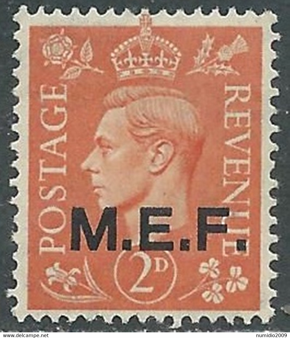 1943-47 OCCUPAZIONE BRITANNICA MEF 2 P MNH ** - RF37 - Occ. Britanique MEF