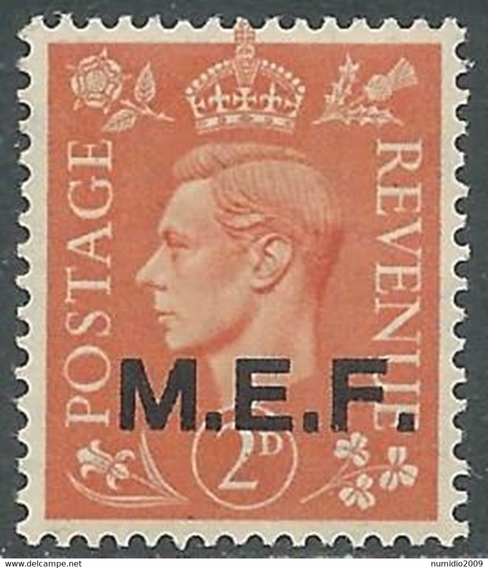 1943-47 OCCUPAZIONE BRITANNICA MEF 2 P MNH ** - RF37-3 - British Occ. MEF