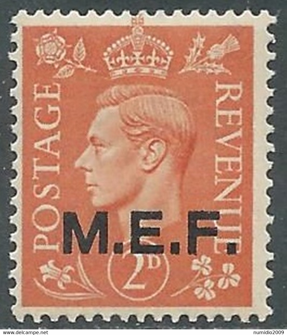 1943-47 OCCUPAZIONE BRITANNICA MEF 2 P MNH ** - RF37-5 - Britische Bes. MeF
