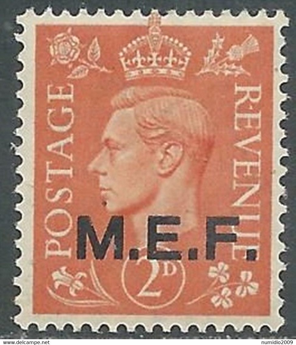 1943-47 OCCUPAZIONE BRITANNICA MEF 2 P MNH ** - RF37-4 - Occup. Britannica MEF