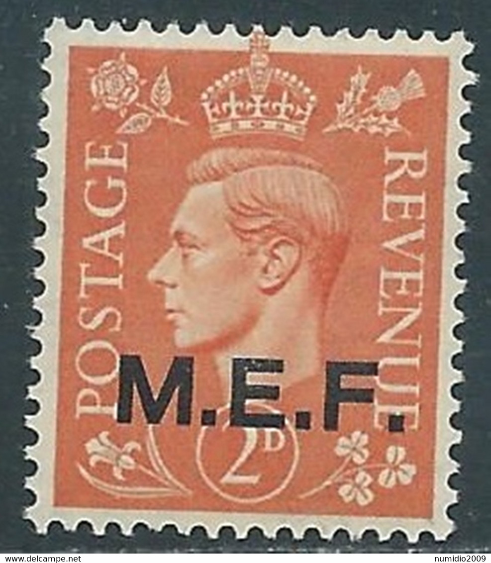 1943-47 OCCUPAZIONE BRITANNICA MEF 2 P MNH ** - RF37-7 - British Occ. MEF