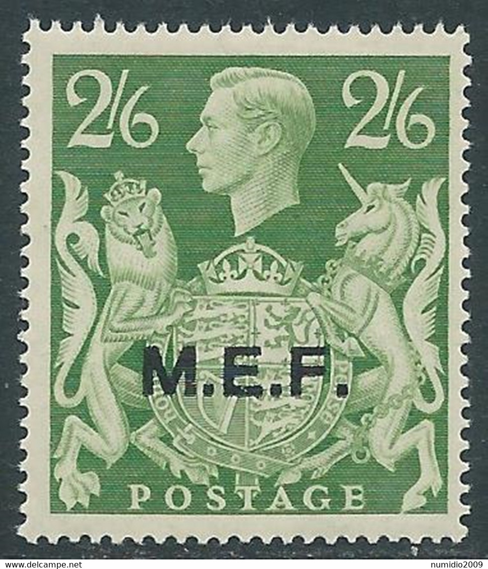 1943-47 OCCUPAZIONE BRITANNICA MEF 2/6 S MNH ** - RF27-4 - Occ. Britanique MEF