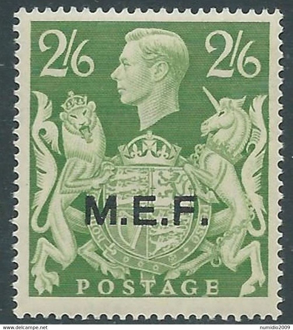 1943-47 OCCUPAZIONE BRITANNICA MEF 2/6 S MNH ** - RF27-7 - Occ. Britanique MEF