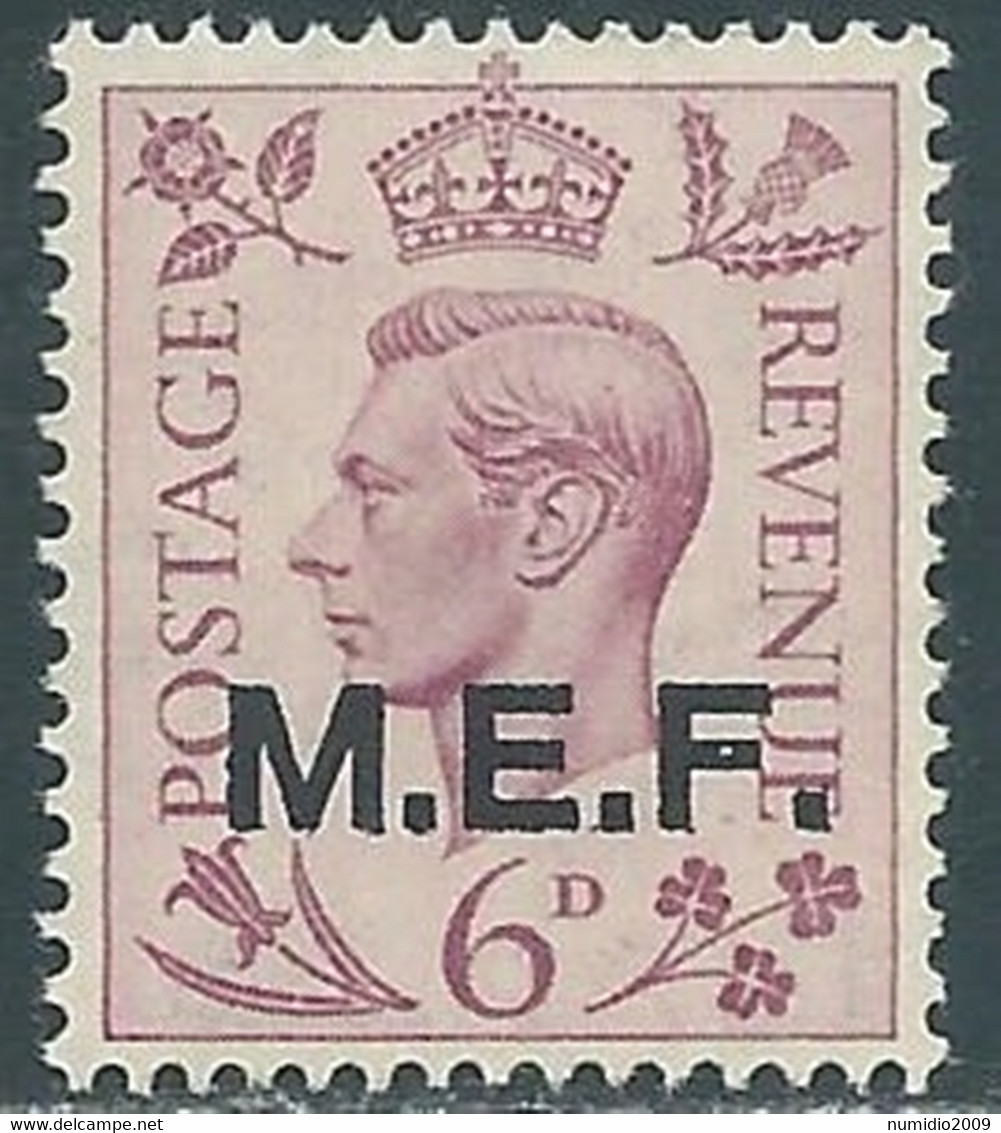 1943-47 OCCUPAZIONE BRITANNICA MEF 6 P MNH ** - RF37-2 - Occup. Britannica MEF