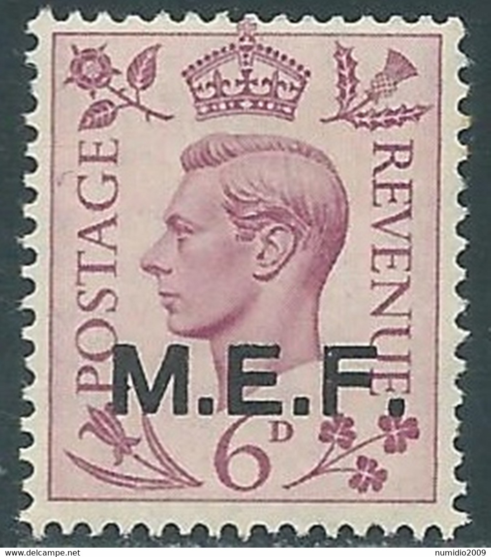 1943-47 OCCUPAZIONE BRITANNICA MEF 6 P MNH ** - RF37-4 - Occ. Britanique MEF