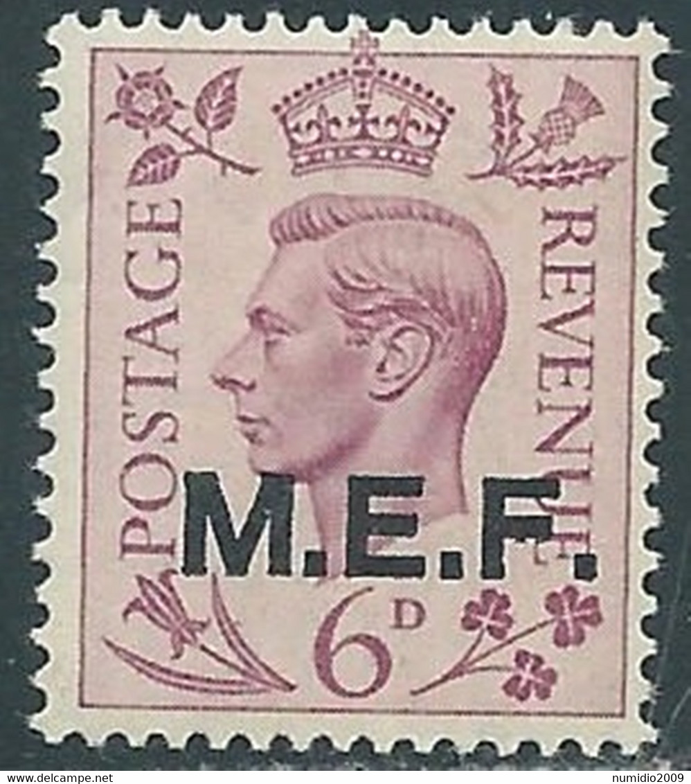 1943-47 OCCUPAZIONE BRITANNICA MEF 6 P MNH ** - RF37-5 - Occ. Britanique MEF