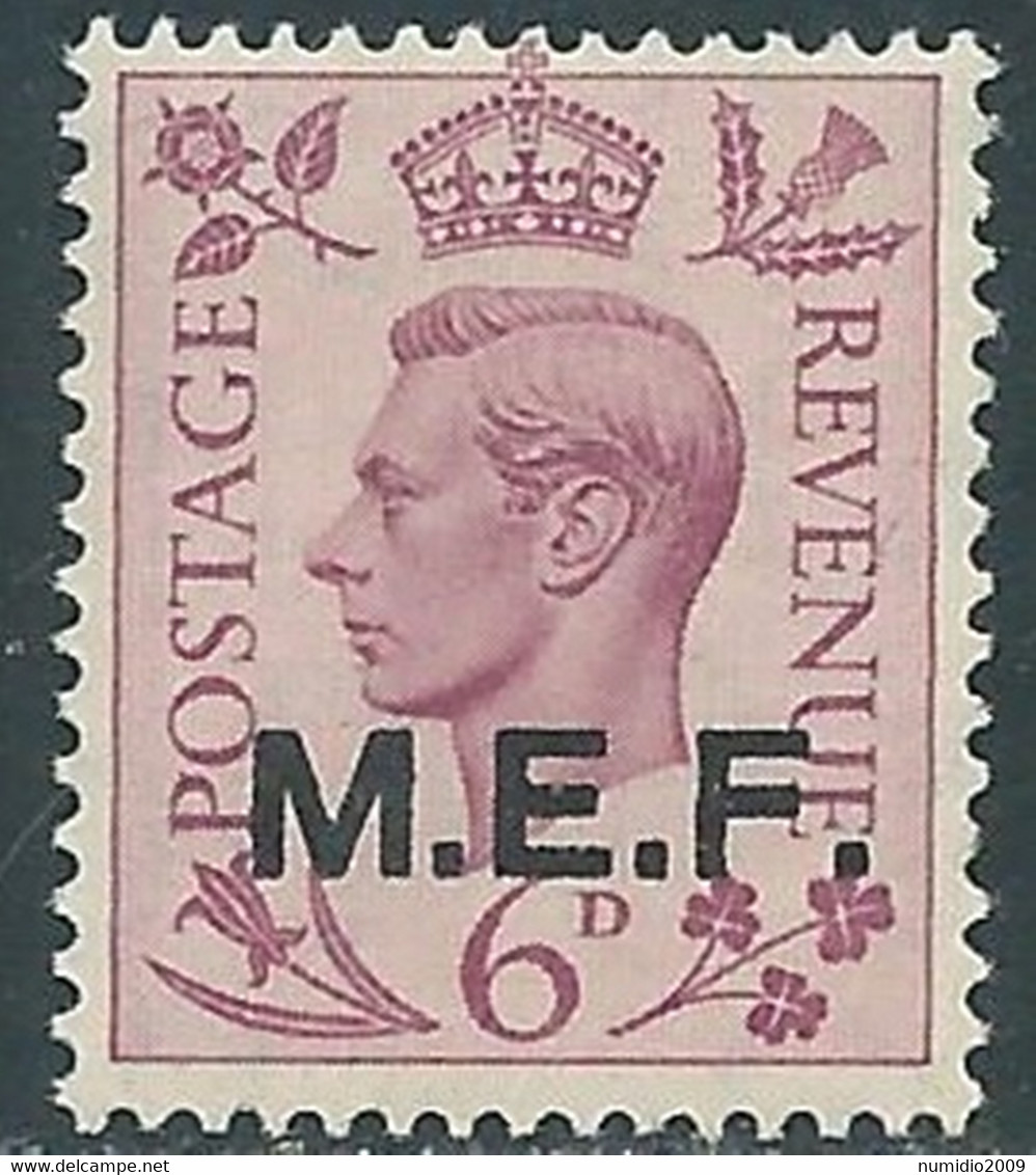 1943-47 OCCUPAZIONE BRITANNICA MEF 6 P MNH ** - RF37-6 - Occ. Britanique MEF