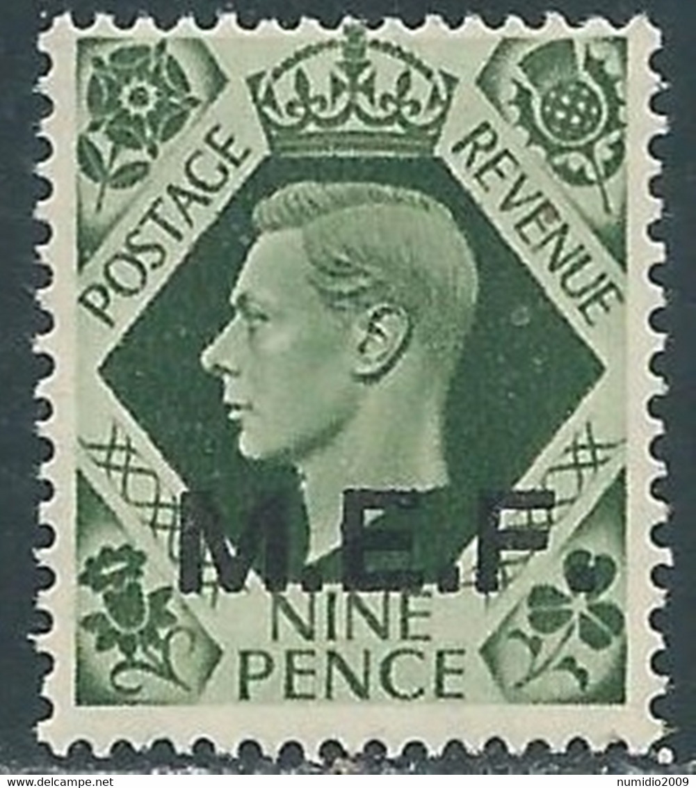 1943-47 OCCUPAZIONE BRITANNICA MEF 9 P MNH ** - RF37 - Occ. Britanique MEF