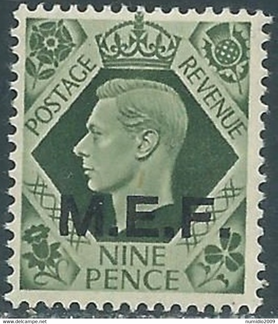 1943-47 OCCUPAZIONE BRITANNICA MEF 9 P MNH ** - RF37-3 - Occ. Britanique MEF