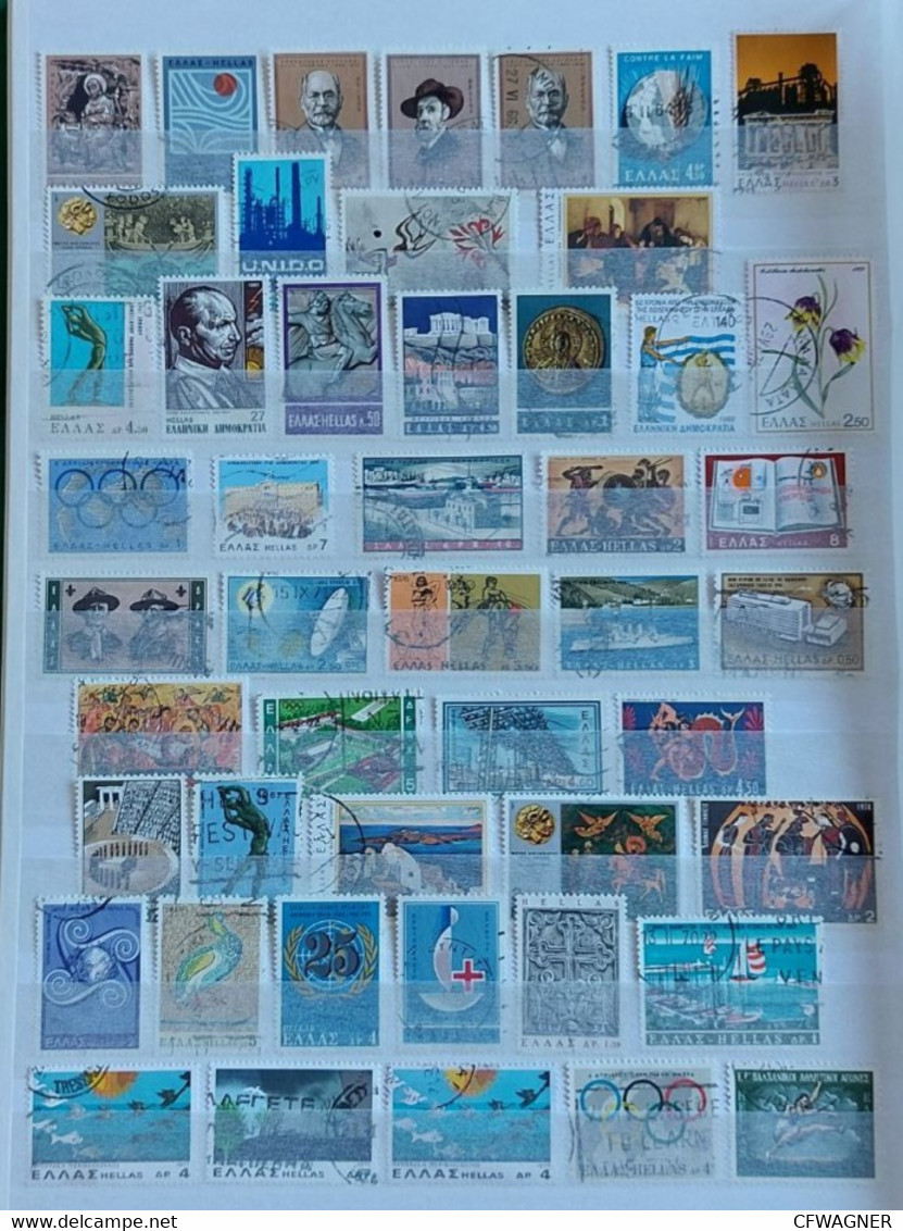 GREECE; Lot Of Old And New Stamps, All Used / Cancelled / Gestempelt - Collections