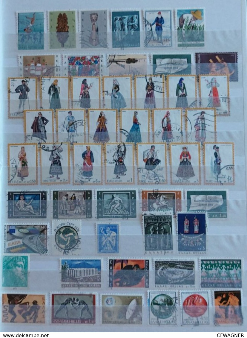 GREECE; Lot Of Old And New Stamps, All Used / Cancelled / Gestempelt - Collections