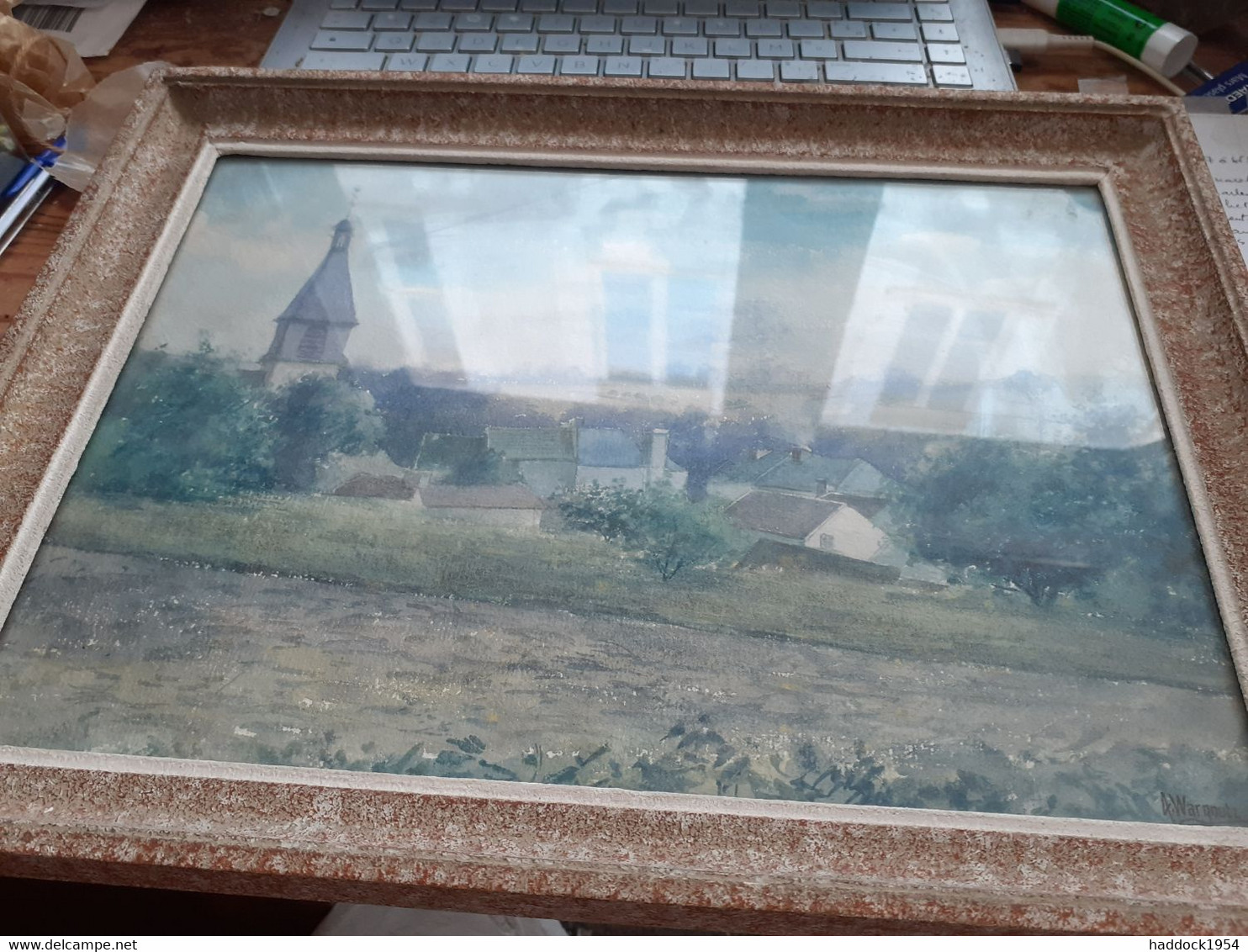 Vue D'un Village Et De Son église ANDRE WARGOUTZ - Aquarelles