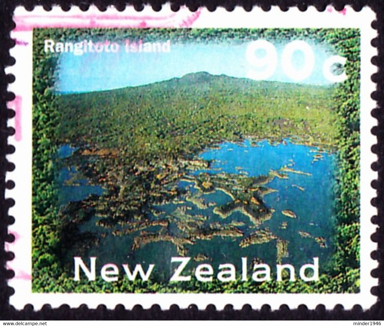 NEW ZEALAND 2000 QEII 90c Multicoloured, Scenery-Rangitoto Island SG1934 FU - Gebraucht