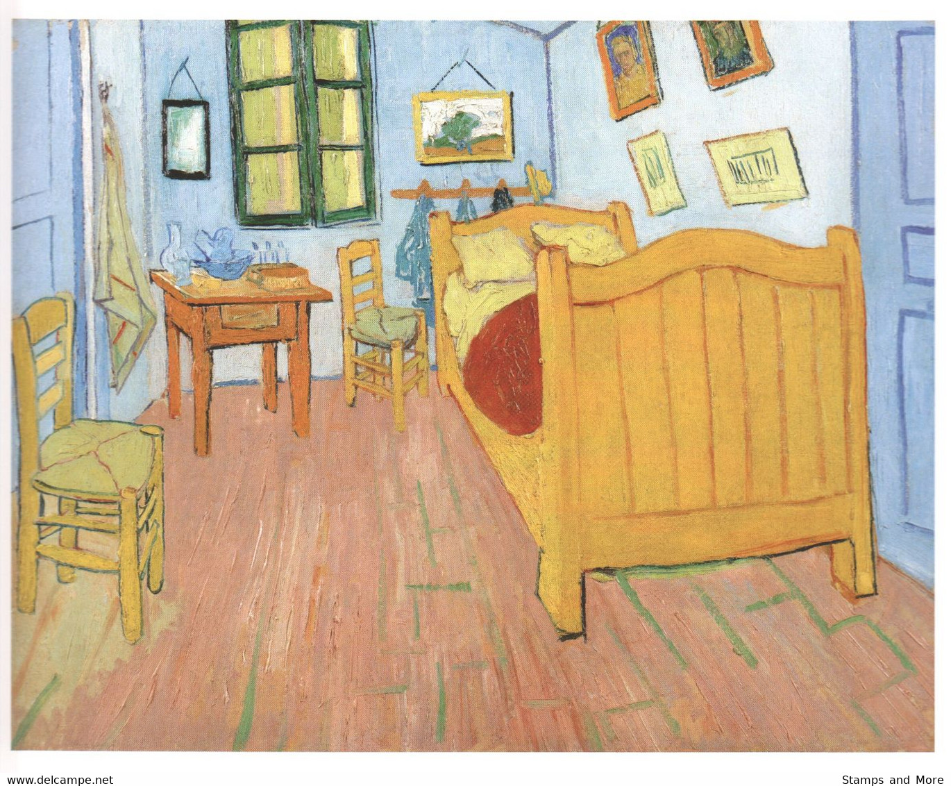 Caribbean Netherlands (St Eustatius) - MNH Sheet PAINTING VINCENT VAN GOGH - THE SLEEPING ROOM (1888) - Other & Unclassified