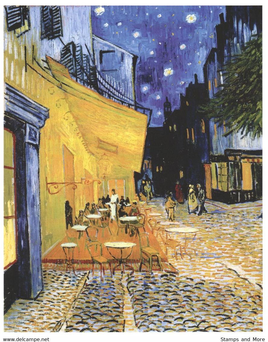 St Maarten - MNH Sheet PAINTING VINCENT VAN GOGH - CAFE TERRACE BY NIGHT (1888) - Other & Unclassified