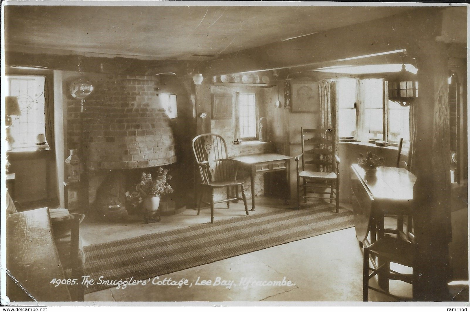 ILFRACOMBE, The Smuggler's Cottage, Lee Bay (Publisher - E A Sweetman) Date - Unknown, Unused - Ilfracombe