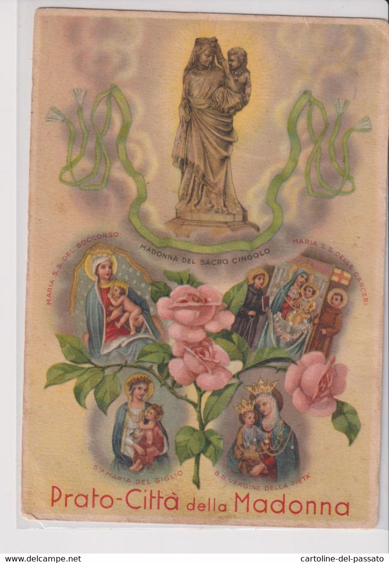 PRATO  CITTA' DELLA MADONNA   MADONNA DEL SACRO CINGOLO VG 1942 - Pisa