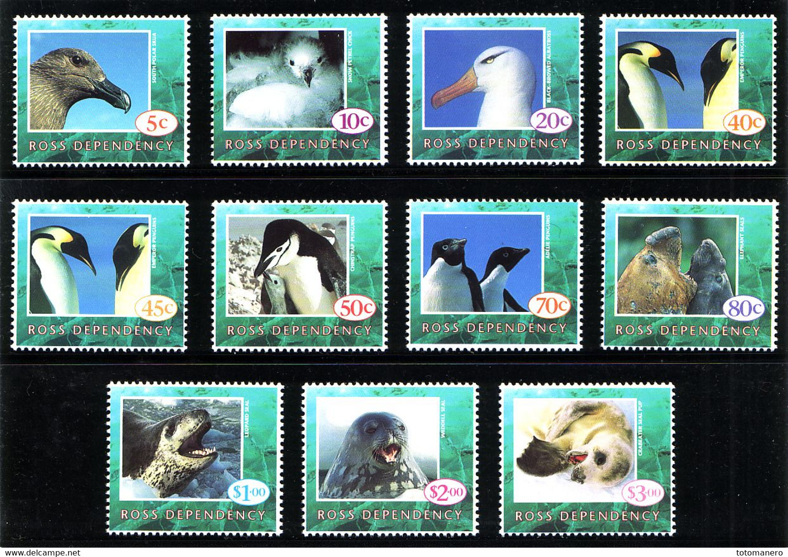 ROSS DEPENDENCY 1994-95 Definitive Set Of 11v** - Unused Stamps