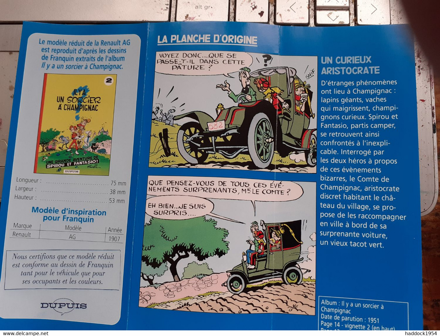 RENAULT AG Il Y A Un Sorcier à Champignac FRANQUIN SPIROU Atlas 2008 - Estatuas En Metal