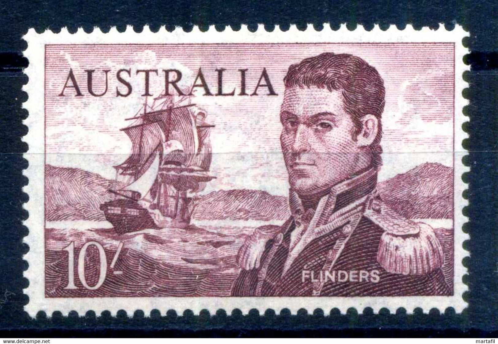 1963 AUSTRALIA Navigatori, 10s M. Flinders MNH ** N.361 - Mint Stamps