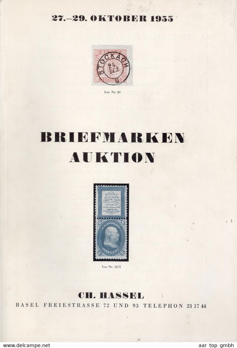 Schweiz, Ch. Hassel Briefmarkenauktion1955 190Gr. - Catalogues For Auction Houses