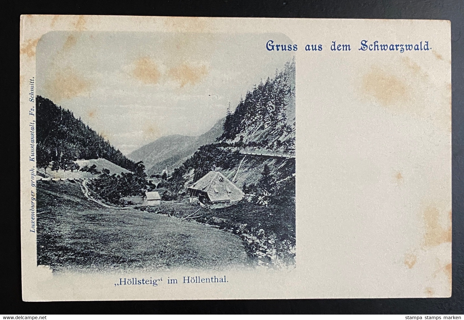 AK Gruss Aus Dem Schwarzwald Höllsteig Im Höllenthal Ca. 1920 Nicht Gelaufen - Höllental