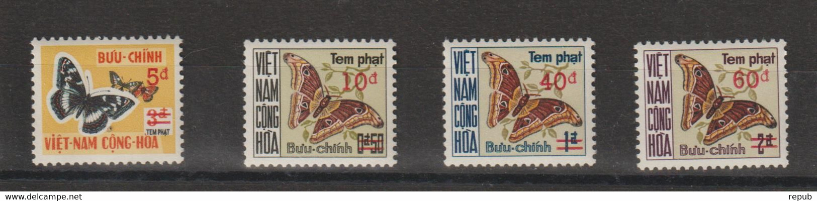 Viet-Nam Sud 1974 Papillons Taxe 21-24, 4 Val ** MNH - Viêt-Nam