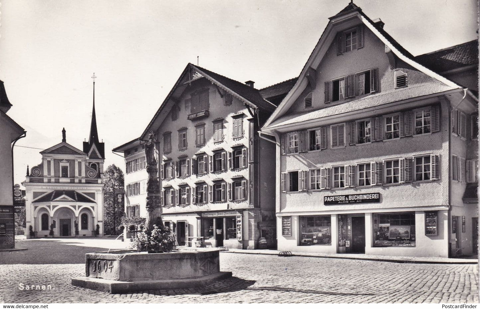 Sarnen Switzerland Crafts Centre Vintage Zurich Real Photo Postcard - Sarn