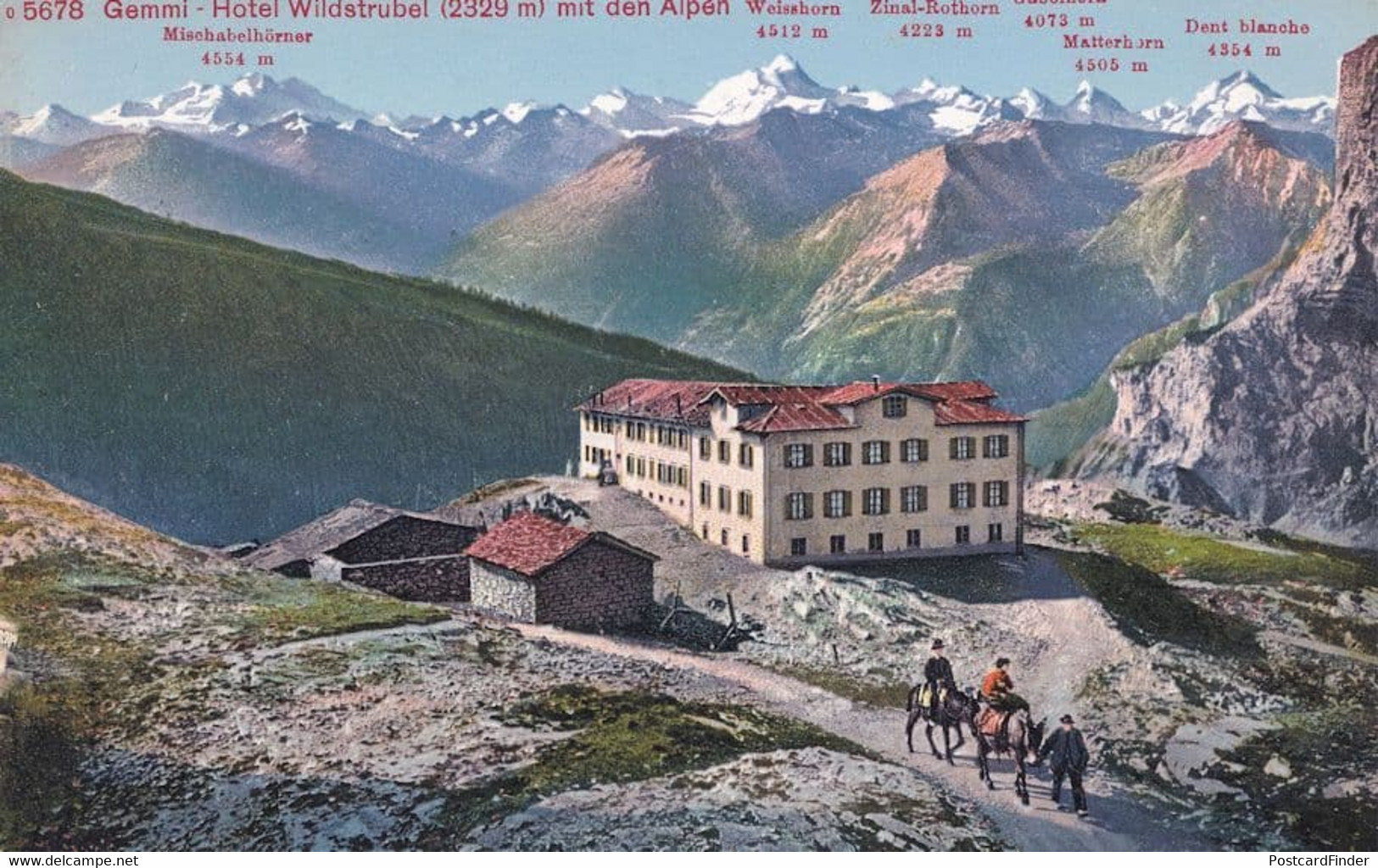 Gemmi Hotel Wildstrubel Switzerland Old Postcard - Trub