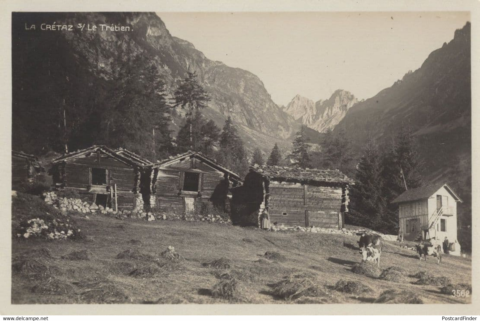 Switzerland La Cretaz Tratien Old Real Photo Postcard - Le Crêt