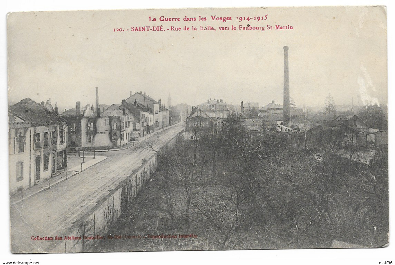 CPA 88  VOSGES SANT DIE Rue De La Bolle, Vers Le Faubourg St. Martin N°120 - Saint Die