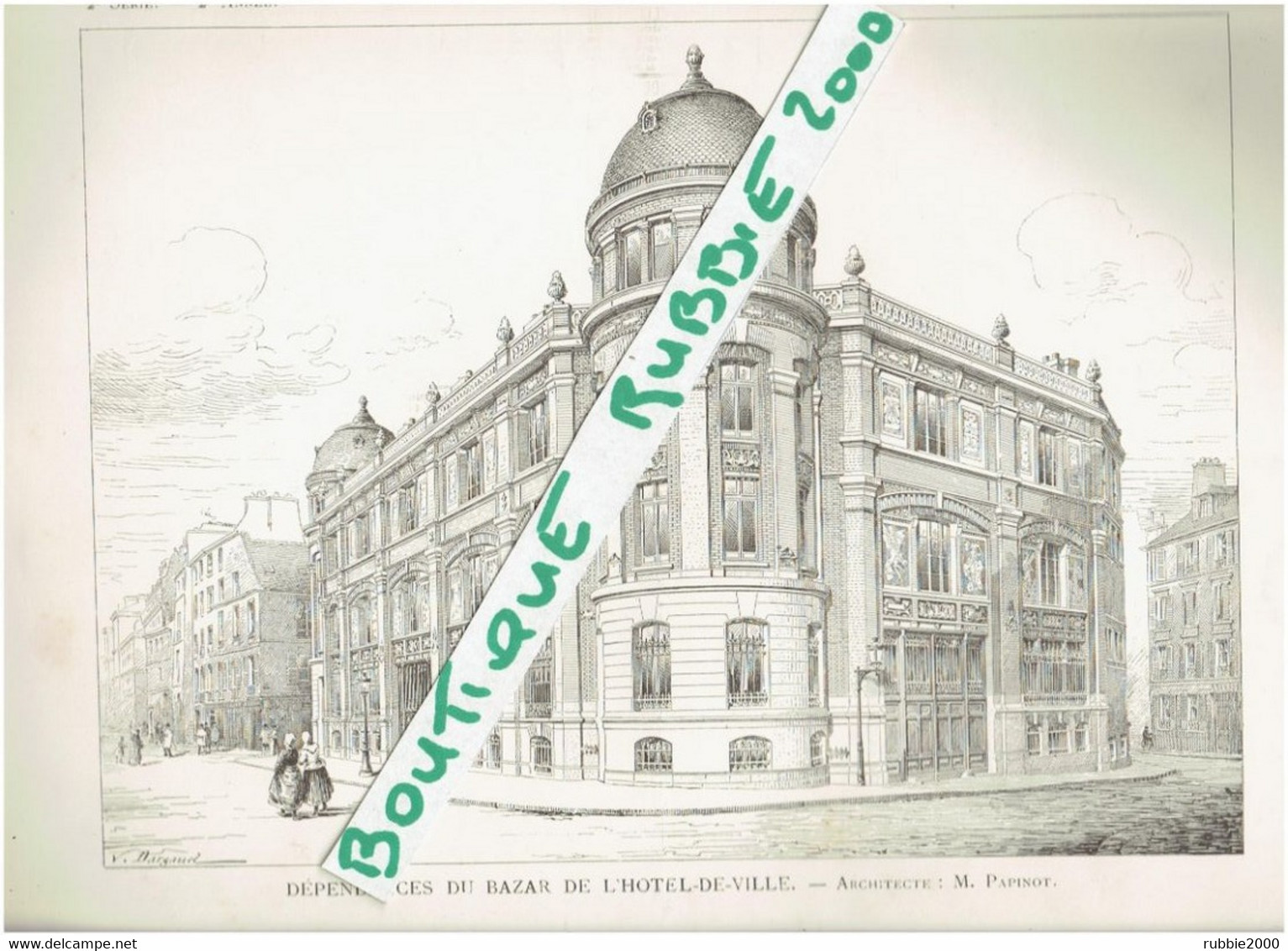 4 PLANS DESSINS 1896 PARIS 4° DEPENDANCES DU BAZAR DE L HOTEL DE VILLE 6 TER RUE DU CLOITRE NOTRE DAME ARCHITECTEPAPINOT - Paris