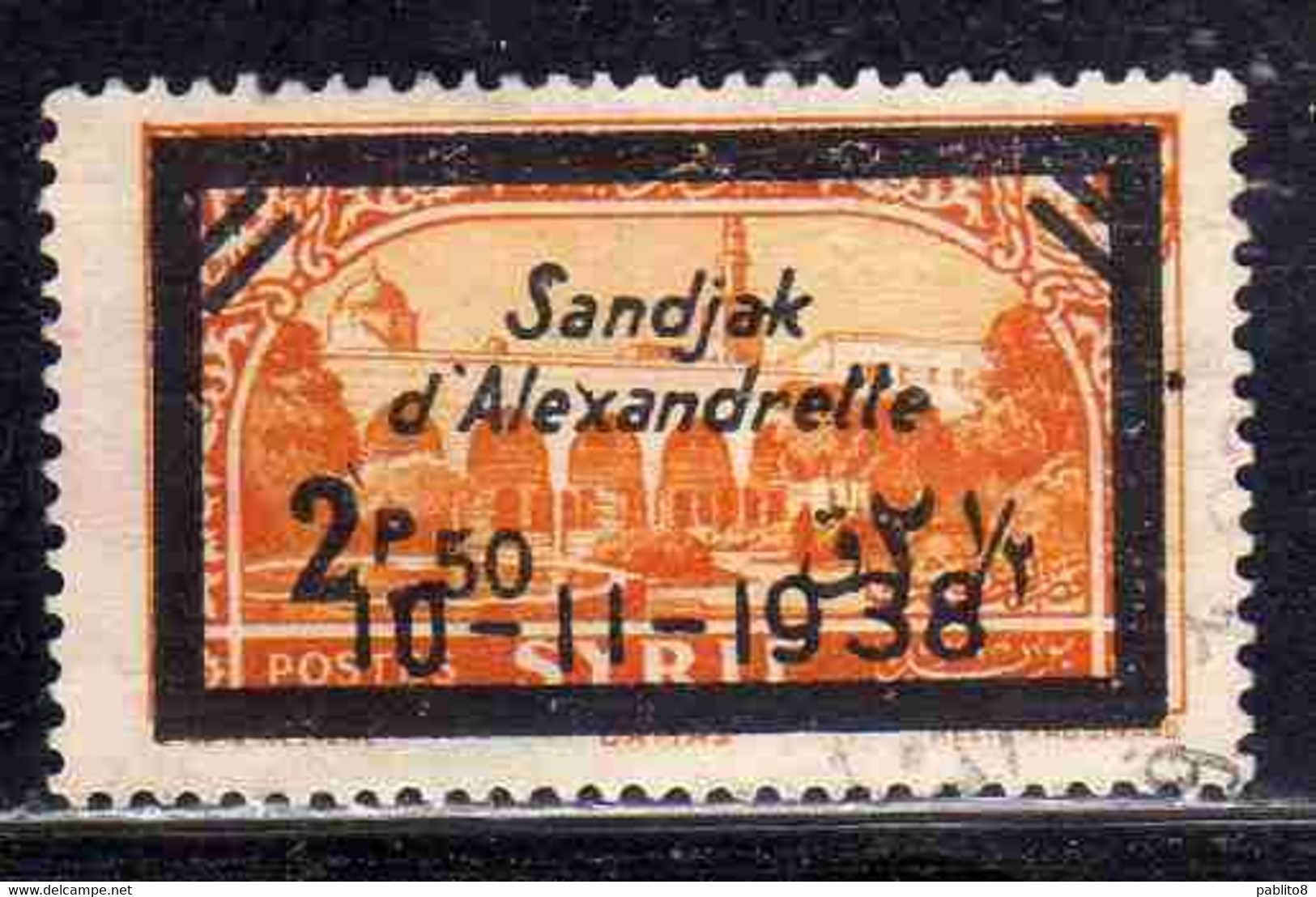 SANDJAK D'ALEXANDRETTE ALEXANDRETTA 1938 SURCHARGED 2.50p On 4p USED USATO OBLITERE' - Usati