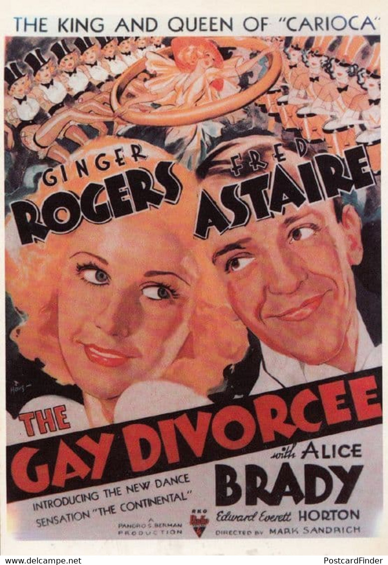 The Gay Divorcee Alice Brady Film Movie Rare Spanish Cinema Poster Postcard - Non Classés