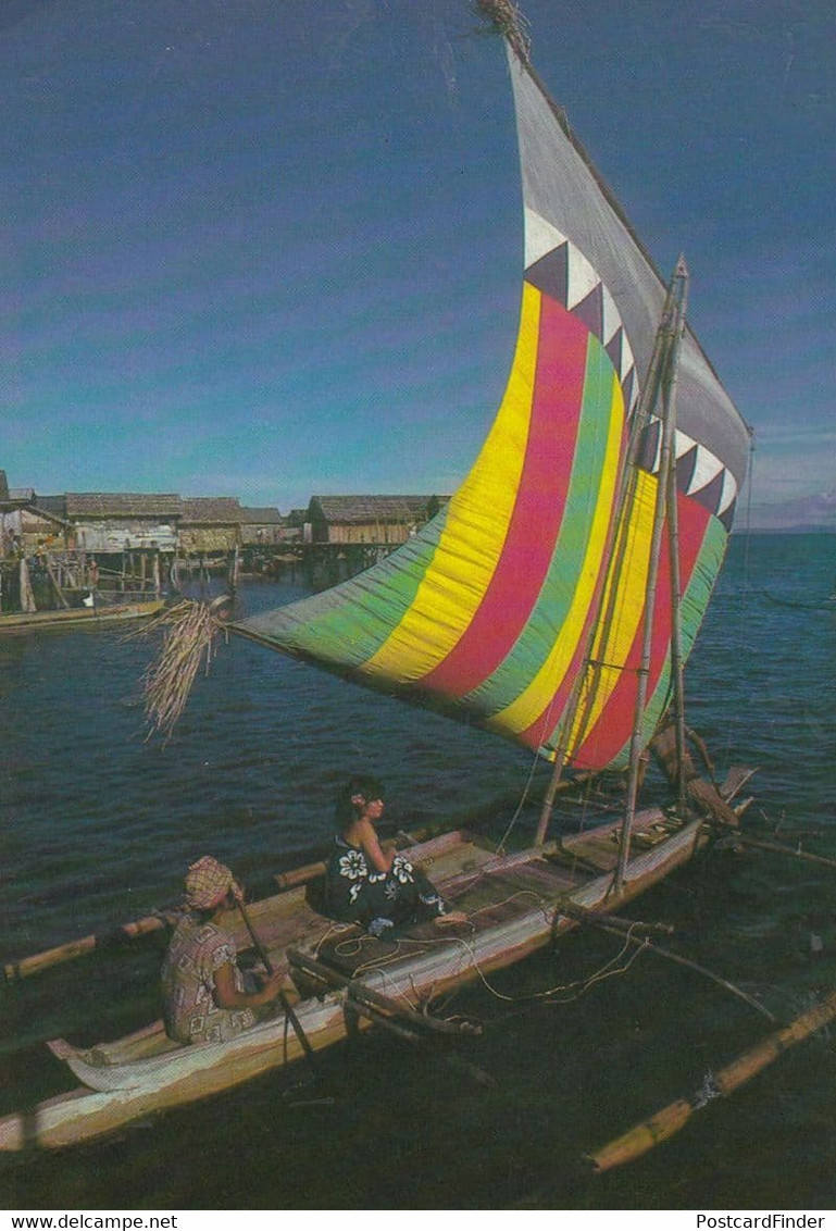 Muslim Sailing Boat With Gay Interest Rainbow Sails In Phillipines Postcard - Non Classés