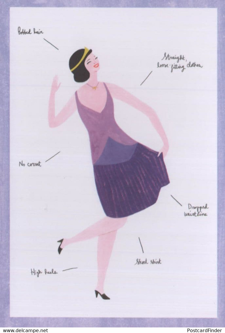 The Flapper Womens Rights Anti Corset Magazine Painting Postcard - Non Classés