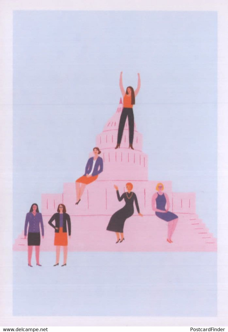 Washington USA Pink Wave Racial Election Of Womens Rights Postcard - Non Classés